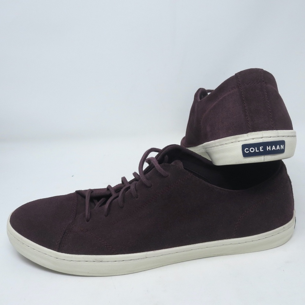 Cole Haan Size 13M Grand OS Fashion Sneakers Suede Burgundy Casual Shoes C27976